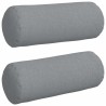 Coussins d'accent 2 pcs Gris clair Ø 15 x 40 cm tissu 553632553632