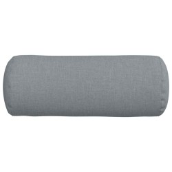Coussins d'accent 2 pcs Gris clair Ø 15 x 40 cm tissu 553632553632