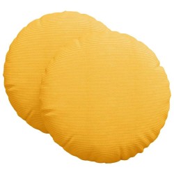 Coussins de siège 2 pcs Jaune clair Ø 80 cm 553633553633