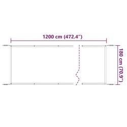 Auvent vertical Terre cuite 180x1200 cm Tissu oxford 553634553634