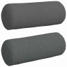 Coussins d'accent 2 pcs Gris foncé Ø 15 x 40 cm tissu 553641553641