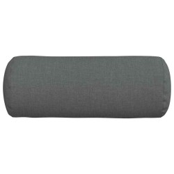 Coussins d'accent 2 pcs Gris foncé Ø 15 x 40 cm tissu 553641553641