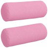Coussins d'accent 2 pcs Rose Ø 15 x 40 cm tissu 553642553642