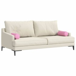 Coussins d'accent 2 pcs Rose Ø 15 x 40 cm tissu 553642553642