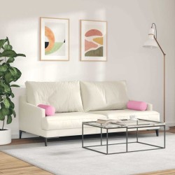 Coussins d'accent 2 pcs Rose Ø 15 x 40 cm tissu 553642553642
