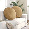 Coussins de siège 2 pcs Marron Ø 80 x 29 cm Velours 553643553643