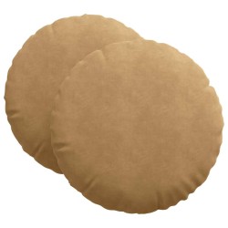 Coussins de siège 2 pcs Marron Ø 80 x 29 cm Velours 553643553643