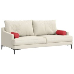 Coussins d'accent 2 pcs Rouge Ø 15 x 40 cm tissu 553644553644