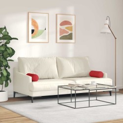Coussins d'accent 2 pcs Rouge Ø 15 x 40 cm tissu 553644553644