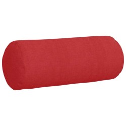 Coussins d'accent 2 pcs Rouge Ø 15 x 40 cm tissu 553644553644