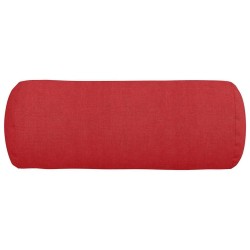 Coussins d'accent 2 pcs Rouge Ø 15 x 40 cm tissu 553644553644