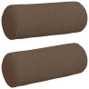 Coussins d'accent 2 pcs Marron Ø 15 x 40 cm tissu 553645553645
