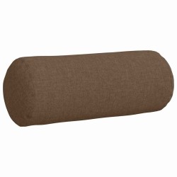 Coussins d'accent 2 pcs Marron Ø 15 x 40 cm tissu 553645553645