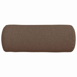 Coussins d'accent 2 pcs Marron Ø 15 x 40 cm tissu 553645553645