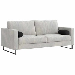 Coussins d'accent 2 pcs Noir Ø 15 x 40 cm tissu 553647553647