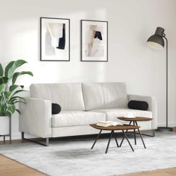 Coussins d'accent 2 pcs Noir Ø 15 x 40 cm tissu 553647553647