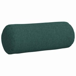 Coussins d'accent 2 pcs Vert foncé Ø 15 x 40 cm tissu 553648553648