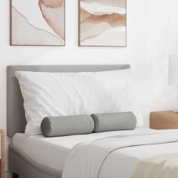 Coussins d'accent 2 pcs Gris nuage Ø 15 x 40 cm tissu 553649553649