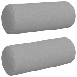 Coussins d'accent 2 pcs Gris nuage Ø 15 x 40 cm tissu 553649553649