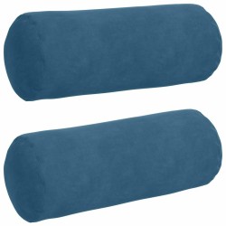 Coussins d'accent 2 pcs Bleu Ø 15 x 40 cm 553650553650