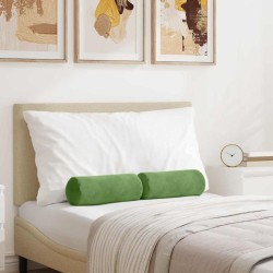 Coussins d'accent 2 pcs Vert clair Ø 15 x 40 cm 553652553652