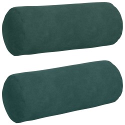 Coussins d'accent 2 pcs Vert foncé Ø 15 x 40 cm 553653553653