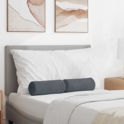 Coussins d'accent 2 pcs Gris foncé Ø 15 x 40 cm 553654553654