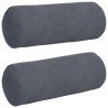 Coussins d'accent 2 pcs Gris foncé Ø 15 x 40 cm 553654553654