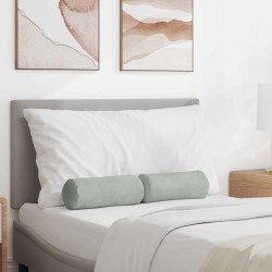 Coussins d'accent 2 pcs Gris clair Ø 15 x 40 cm 553655553655