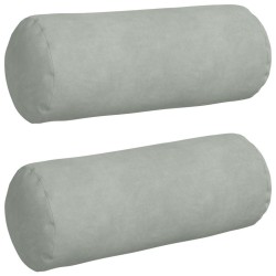 Coussins d'accent 2 pcs Gris clair Ø 15 x 40 cm 553655553655