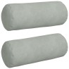 Coussins d'accent 2 pcs Gris clair Ø 15 x 40 cm 553655553655