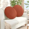 Coussins de siège 2 pcs Rouge orange Ø 80 cm 553657553657
