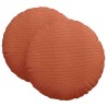 Coussins de siège 2 pcs Rouge orange Ø 80 cm 553657553657
