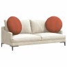 Coussins de siège 2 pcs Rouge orange Ø 80 cm 553657553657