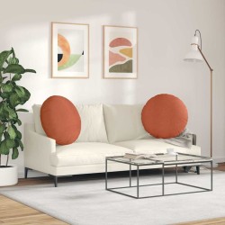 Coussins de siège 2 pcs Rouge orange Ø 80 cm 553657553657