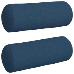 Coussins d'accent 2 pcs Bleu Ø 25 x 70 cm tissu 553658553658