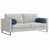 Coussins d'accent 2 pcs Bleu Ø 25 x 70 cm tissu 553658553658