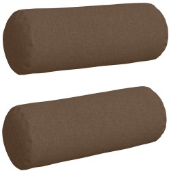Coussins d'accent 2 pcs Marron Ø 25 x 70 cm tissu 553659553659