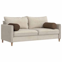 Coussins d'accent 2 pcs Marron Ø 25 x 70 cm tissu 553659553659