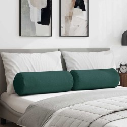 Coussins d'accent 2 pcs Vert foncé Ø 25 x 70 cm tissu 553663553663
