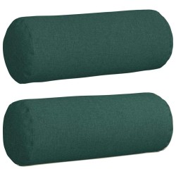 Coussins d'accent 2 pcs Vert foncé Ø 25 x 70 cm tissu 553663553663