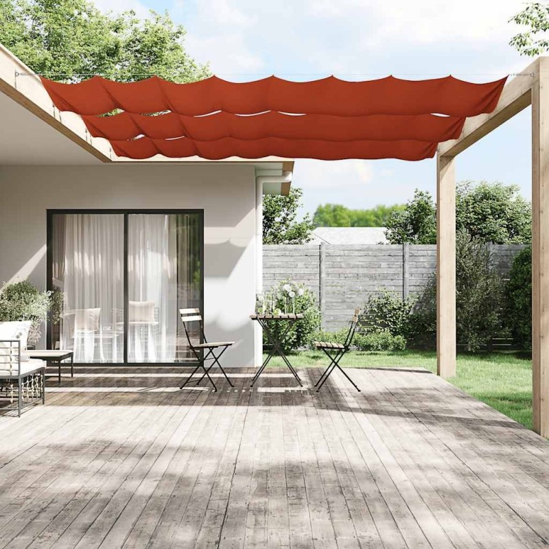 Auvent vertical Terre cuite 100x800 cm Tissu oxford 553671553671