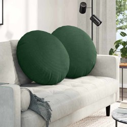 Coussins de siège 2 pcs Vert foncé Ø 80 cm 553675553675