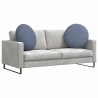 Coussins de siège 2 pcs Bleu Ø 80 cm Tissu en velours côtelé 553677553677