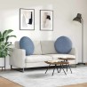 Coussins de siège 2 pcs Bleu Ø 80 cm Tissu en velours côtelé 553677553677