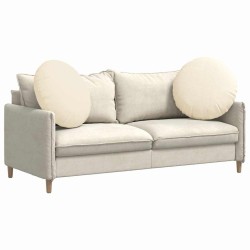 Coussins de siège 2 pcs Crème Ø 80 cm Tissu en velours côtelé 553679553679