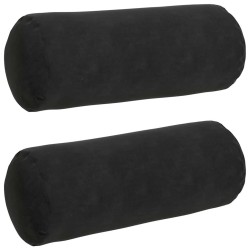 Coussins d'accent 2 pcs Noir Ø 15 x 40 cm 553683553683