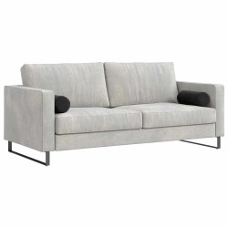 Coussins d'accent 2 pcs Noir Ø 15 x 40 cm 553683553683