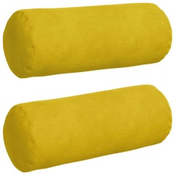 Coussins d'accent 2 pcs Jaune Ø 15 x 40 cm 553684553684