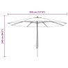 Parasol d'extérieur avec mât en bois 350 cm Vert 553698553698